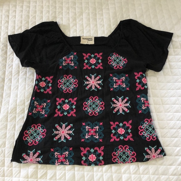 Savanna Jane Tops - Savanna Jane Embroidered Top